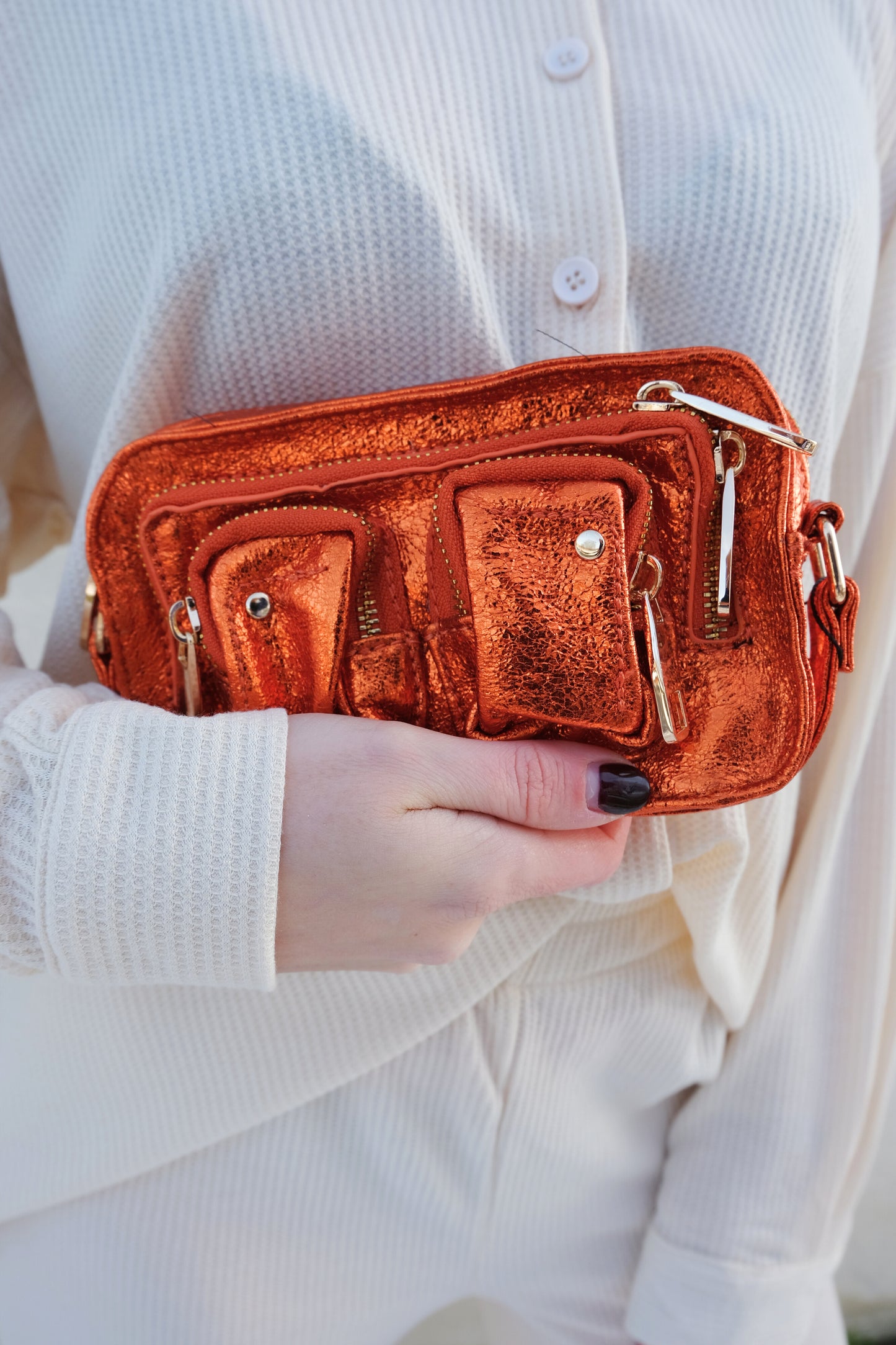 Mini Metallic Bag - Oranje