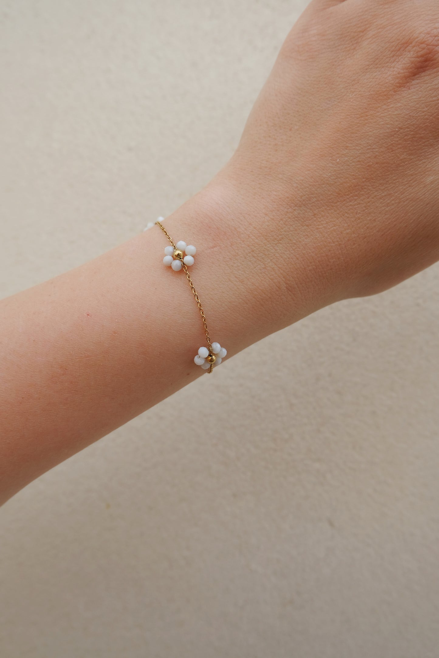 White Flower Bracelet