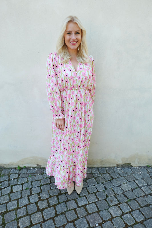 Maxi Floral Dress - Roze