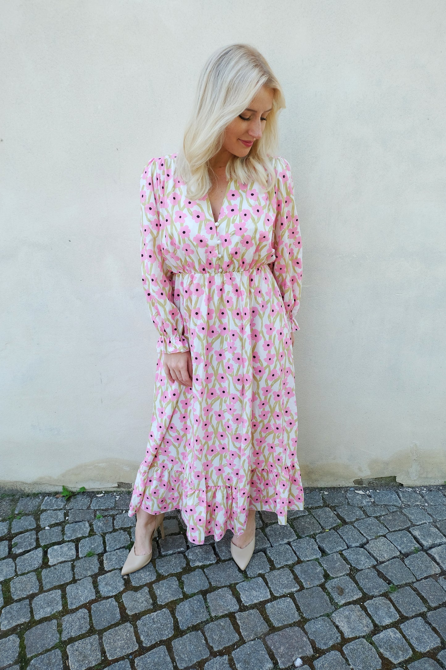 Maxi Floral Dress - Roze