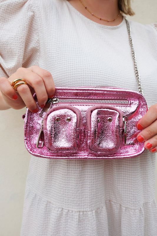 Mini Metallic Bag - Roze