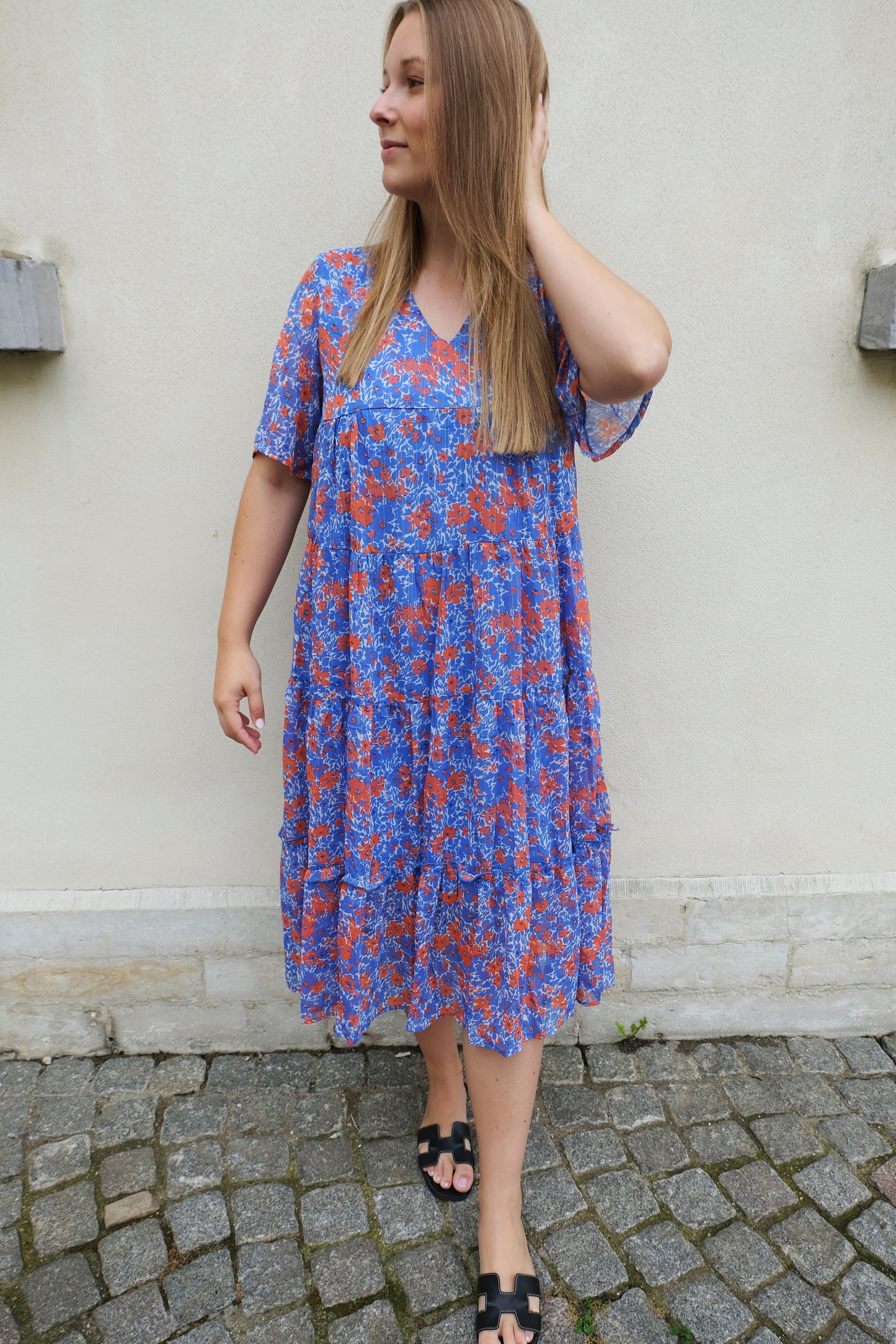 Sweet Floral Dress (blauw)