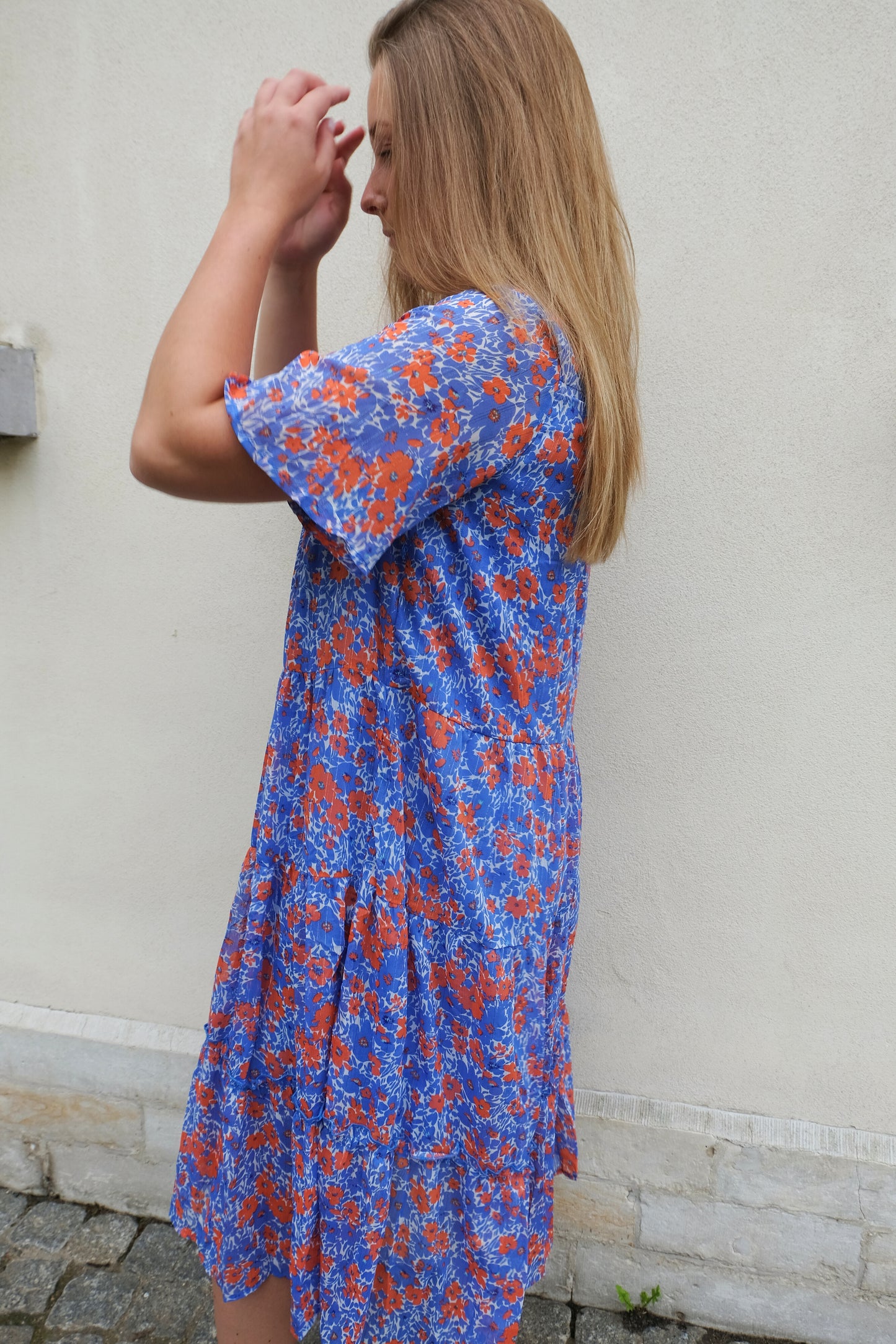 Sweet Floral Dress (blauw)