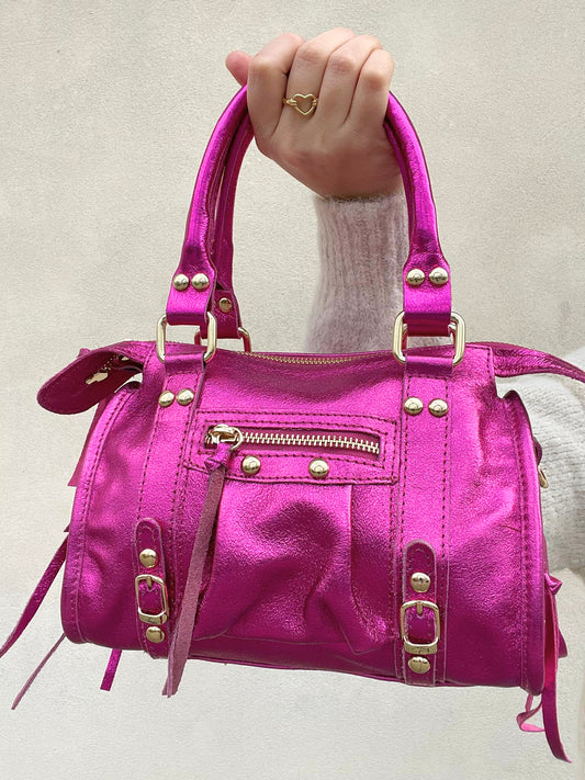 Metallic Bag - Fuchsia